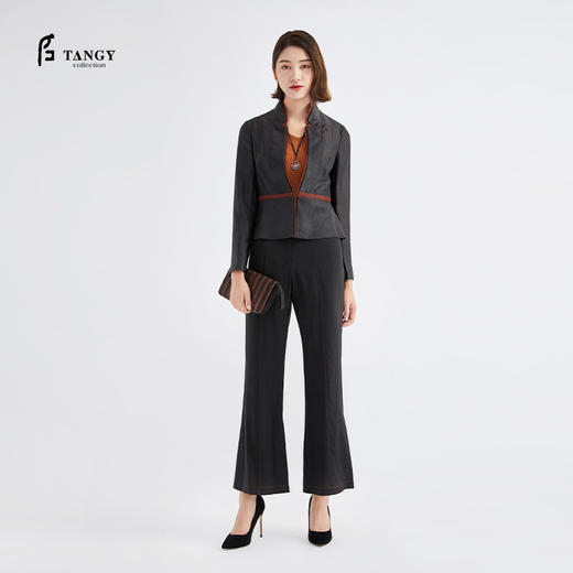 TANGY Collection / 天意精品 烟蓝系列 莨绸西装小外套 商品图0