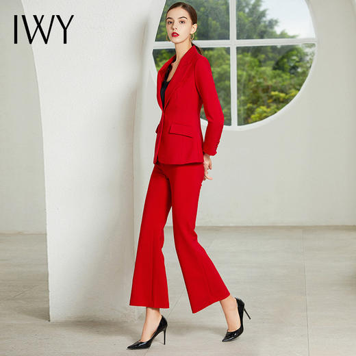 IWY/红色长袖西装长裤套装3CP18311 商品图4