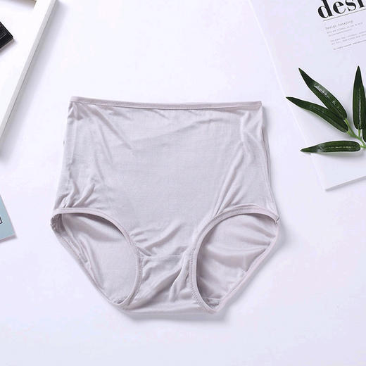 丁摩 100％真丝大码高腰内裤5条组 商品图4