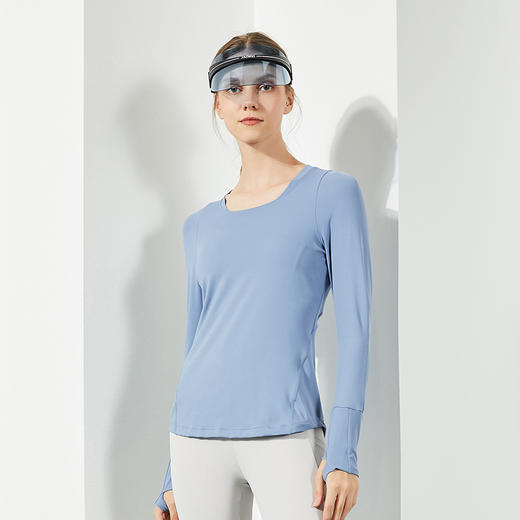 【断码捡漏】 卡益裸感长袖KN03533女士瑜伽服不可插胸垫 商品图1