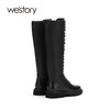 westory2020早秋新品马丁靴女鞋平底牛皮革系带长靴W20DQ80171 商品缩略图2