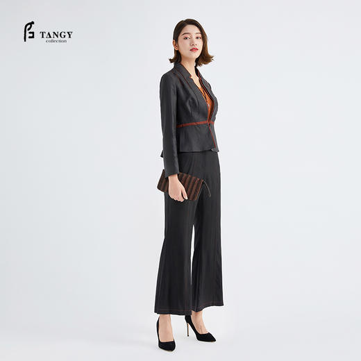 TANGY Collection / 天意精品 烟蓝系列 莨绸西装小外套 商品图1