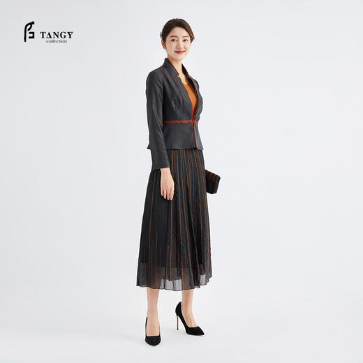TANGY Collection / 天意精品 烟蓝系列 莨绸西装小外套 商品图3