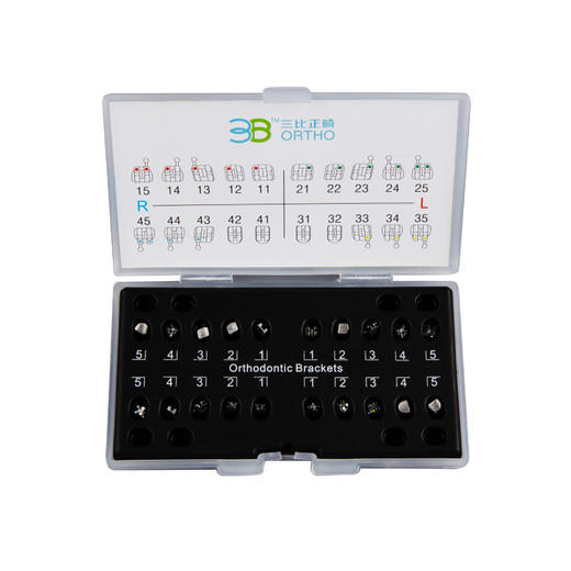 正畸托槽（三比正畸/3B 滑动托槽 ，扩口金属网 .022”标准型，3带钩BR622-13） 商品图1