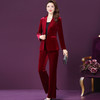 WXY-W-ANE-8537金丝绒西装两件套女时尚洋气百搭减龄套装 商品缩略图0