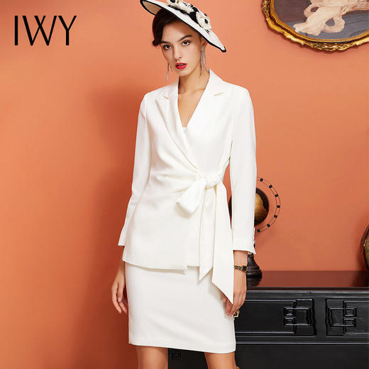 IWY/白色长袖西装半裙套装CS922 商品图2