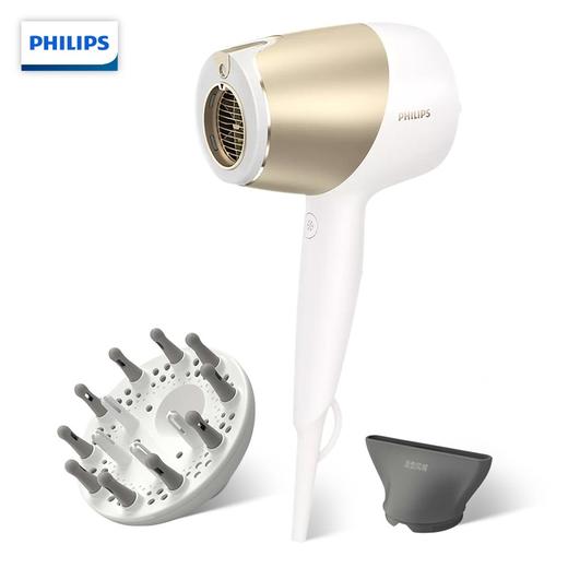 【盛元新生活】飞利浦电吹风机家用 电吹风筒1800W大功率负离子 智能微感应 温控技术高效锁水 BHD285/05 商品图0