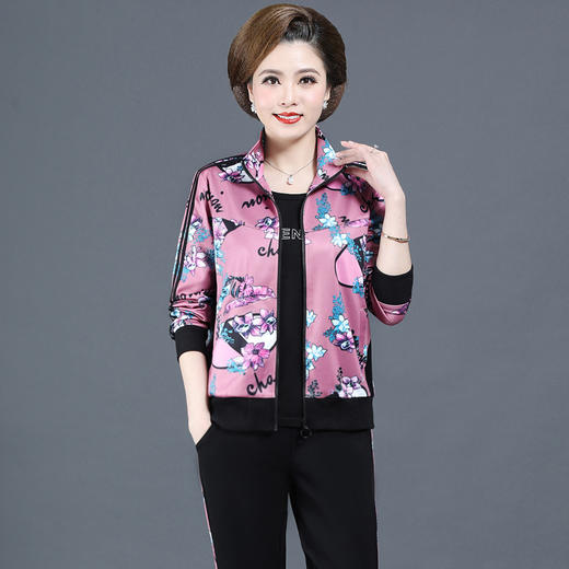 SP-702083中老年妈妈春秋新款运动服套装三件套 商品图3
