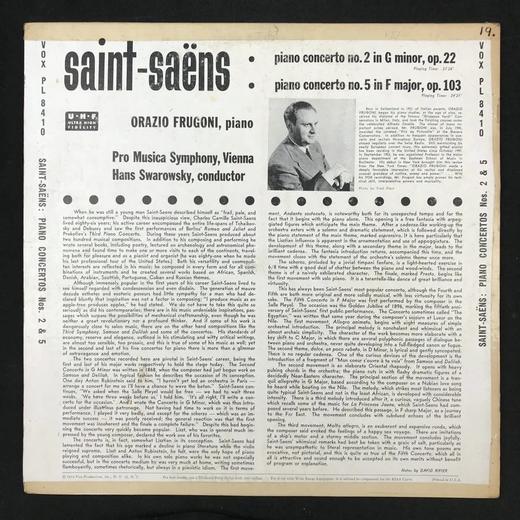 LP黑胶唱片 圣桑作品集《第二钢琴协奏曲》等 商品图1