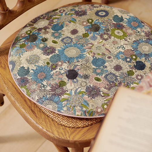 小圆垫雏菊图案餐椅坐垫圆形坐垫 商品图3