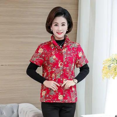 NP-2019241中老年女装马甲短袖秋冬新款坎肩中年妈妈棉马夹外套冬装棉衣背心 商品图7