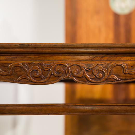 明末清初 黄花梨拦水线卷草纹八仙桌 - 明清家具研习社