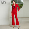 IWY/红色长袖西装长裤套装3CP18311 商品缩略图2
