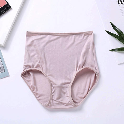 丁摩 100％真丝大码高腰内裤5条组 商品图6