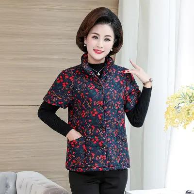 NP-2019241中老年女装马甲短袖秋冬新款坎肩中年妈妈棉马夹外套冬装棉衣背心 商品图3