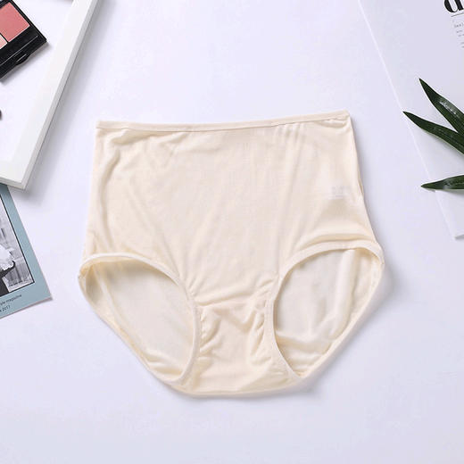 丁摩 100％真丝大码高腰内裤5条组 商品图5