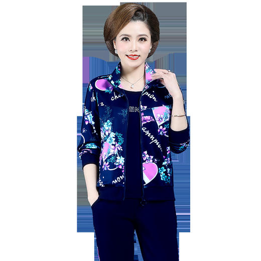 SP-702083中老年妈妈春秋新款运动服套装三件套 商品图4