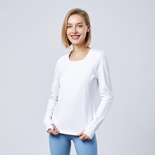 【断码捡漏】 卡益裸感长袖KN03533女士瑜伽服不可插胸垫 商品图3