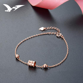 YJCS004345-日韩风清新首饰手链女生简约玫瑰金素银手饰
