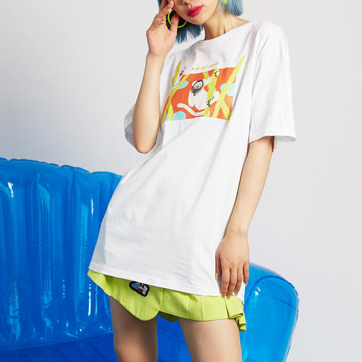 博物小馆 X WA-RESET T恤短袖国潮冕狐猴潮流简约手绘印花 商品图4