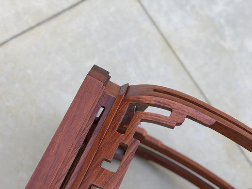 红桥红  家具严选  缅甸花梨（大果紫檀）  【云石面 35 仿故宫文竹方凳】 商品图8
