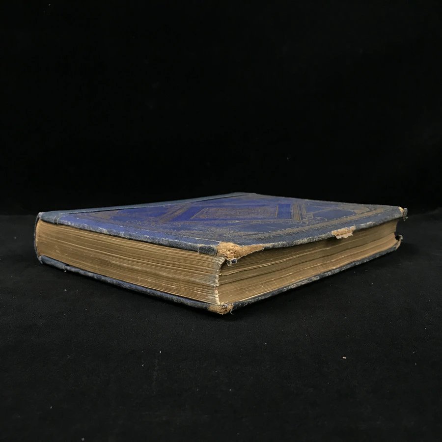 1865年朗费罗海伯利安24幅插图漆布精装18开环衬烫金压花