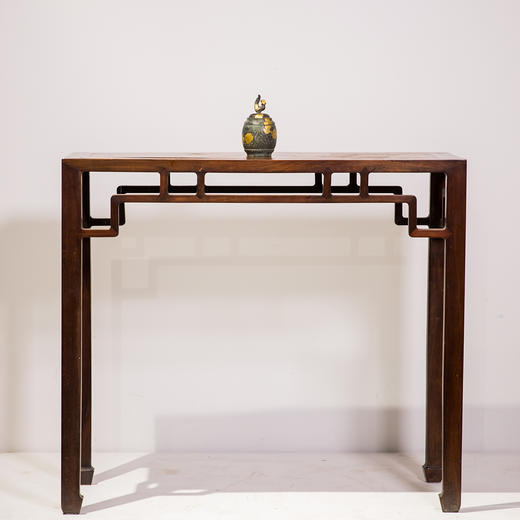 清代  红木罗锅枨矮老四面平香几 商品图0