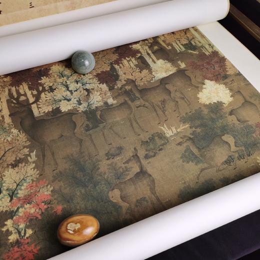 【定制书画】（辽代）佚名《丹枫呦鹿图》绢本 立轴 馆藏书画高仿复制艺术品（付款后28天内发货） 商品图3