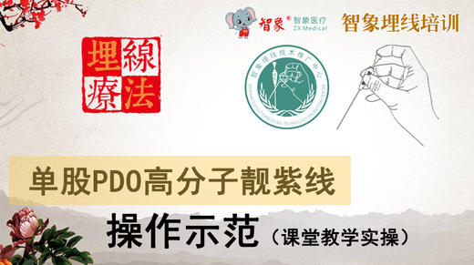 单股PDO高分子靓紫线操作示范（课堂教学实操） 商品图0