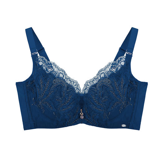 皇家丽美大胸显小薄款内衣女蕾丝记忆钛圈上托防下垂WJ023-1 商品图5