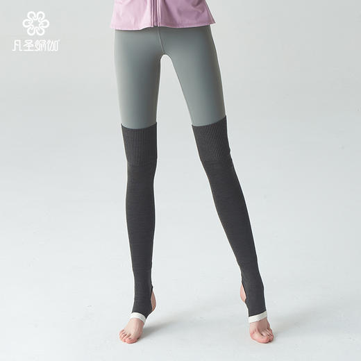 凡圣瑜伽保暖踩脚长筒羊毛袜FW005 商品图6