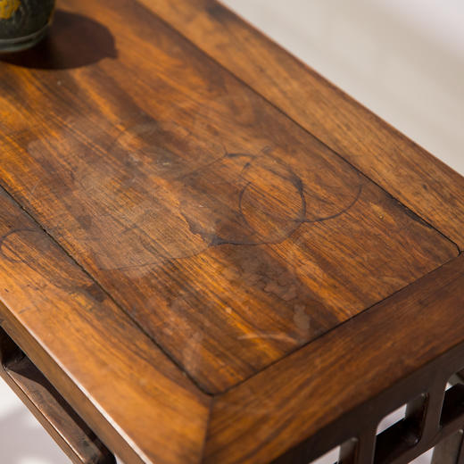 清代  红木罗锅枨矮老四面平香几 商品图6