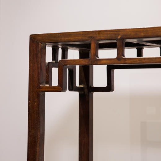 清代  红木罗锅枨矮老四面平香几 商品图3