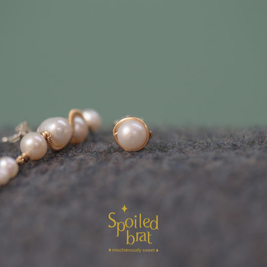 spoiledbat jewelry不对称珍珠耳环 商品图2