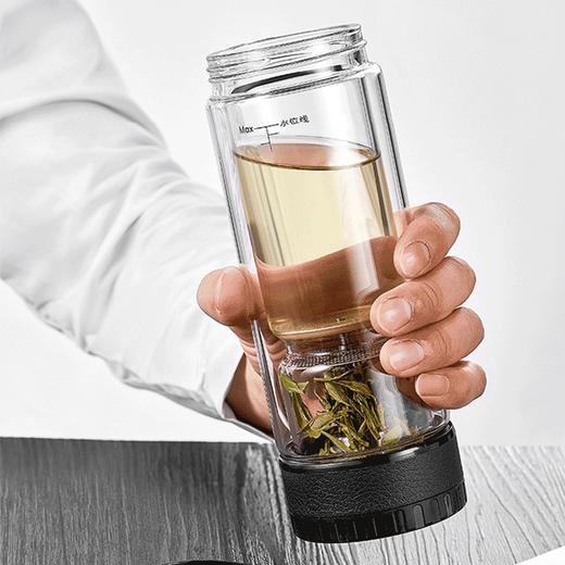 永利汇永利汇茶水分离泡茶杯双层玻璃便携过滤旅行茶叶杯子男士水杯 商品图4