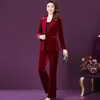 WXY-W-ANE-8537金丝绒西装两件套女时尚洋气百搭减龄套装 商品缩略图0