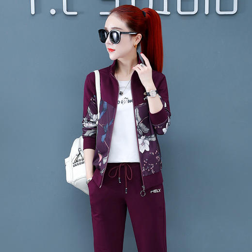 SP-313969宽松运动套装女春秋三件套 商品图0