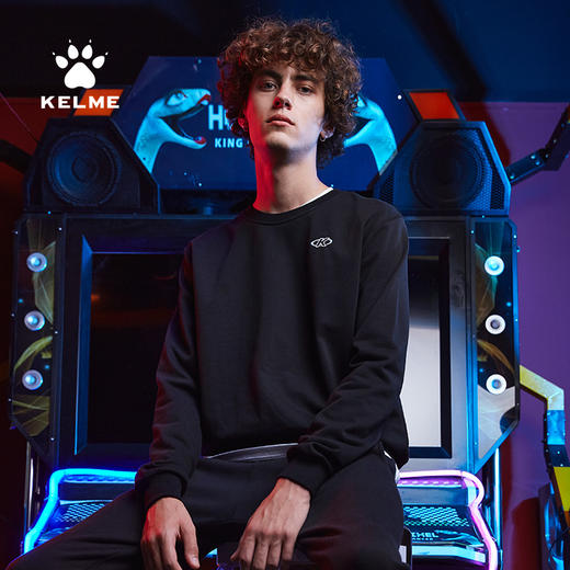 卡尔美情侣款圆领套头卫衣卫衣 商品图3