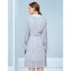 EITIE爱特爱秋季新款洋气格子翻领收腰显瘦连衣裙C20075102 商品缩略图3