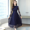 WZNH-ALYI6338秋季新款时尚气质圆领蕾丝连衣裙 商品缩略图2