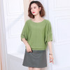FCY-QQ57117#女装新款宽松纯色套头蝙蝠袖针织衫 商品缩略图1