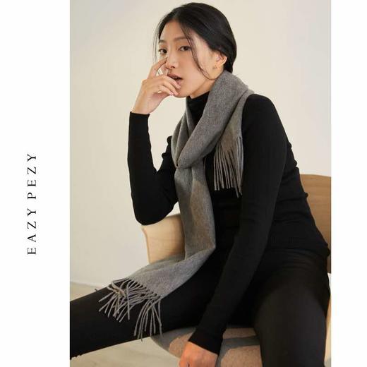 EAZYPEZY 歌剧院水波纹羊绒围巾 商品图0
