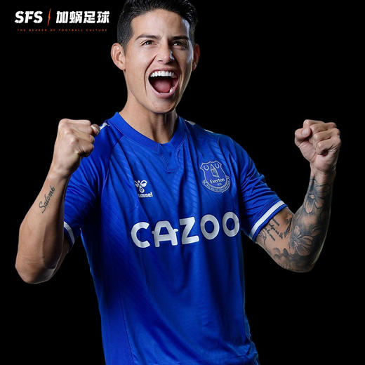 SFS Hummel正版 20-21埃弗顿球员比赛主场球衣 短袖足球服 商品图2
