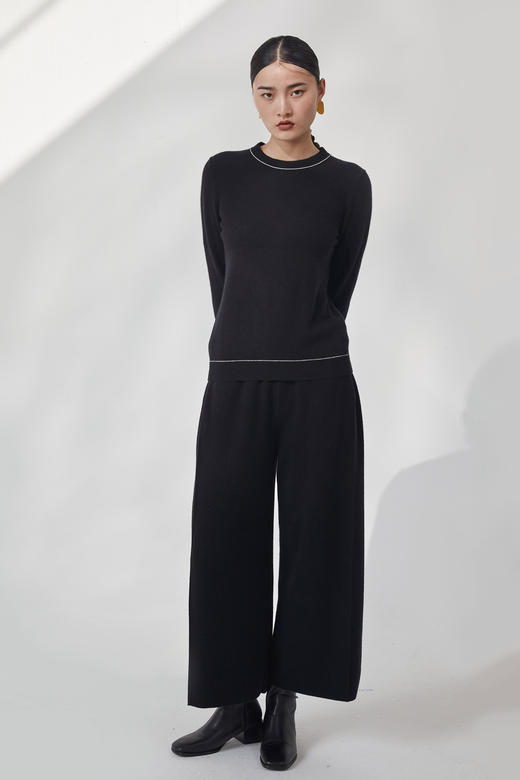  秋冬 圆领羊绒针织女套衫 SJF92W205N 商品图1