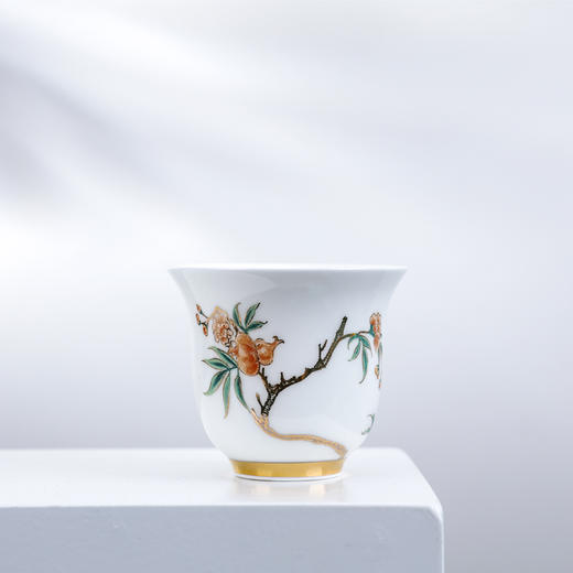 华祥苑 国瓷永丰源夫人茶礼夫人瓷石榴家园 8头茶具组 商品图2