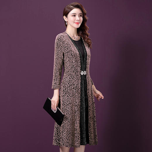 YM-8290#秋季中年妈妈装宽松大码韩版百搭开衫外套 商品图2