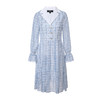 EITIE爱特爱秋季新款洋气格子翻领收腰显瘦连衣裙C20075102 商品缩略图4