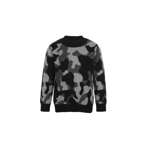 METTE羊绒世家童装男中大童100%山羊绒衫时尚迷彩半高领内搭针织毛衣 商品图5