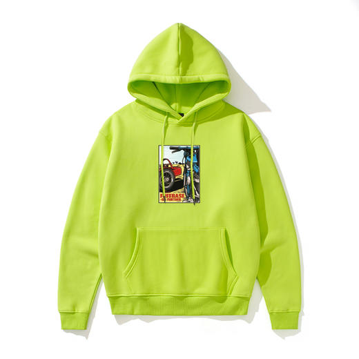 自由基地oversize大码款街头嘻哈风抓绒保暖套头连帽卫衣NMT-1216 商品图2