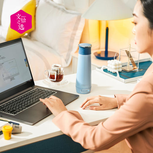 【文怡之选】东菱便携烧水杯 机身小巧 方便携带 密封不撒漏 保温杯  电水壶 烧水壶 300ml 3色可选 商品图7